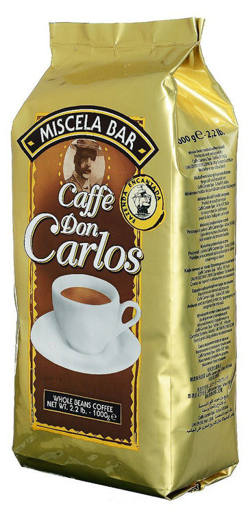 Кофе в зернах Carraro Don Carlos 1 кг, средняя обжарка, смесь арабики и робусты
