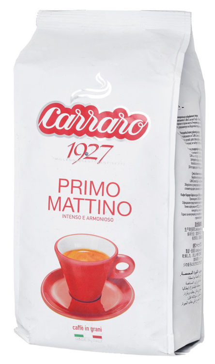 Кофе в зернах Carraro Primo Mattino 1 кг, средняя обжарка, 30% робуста, 70% арабика