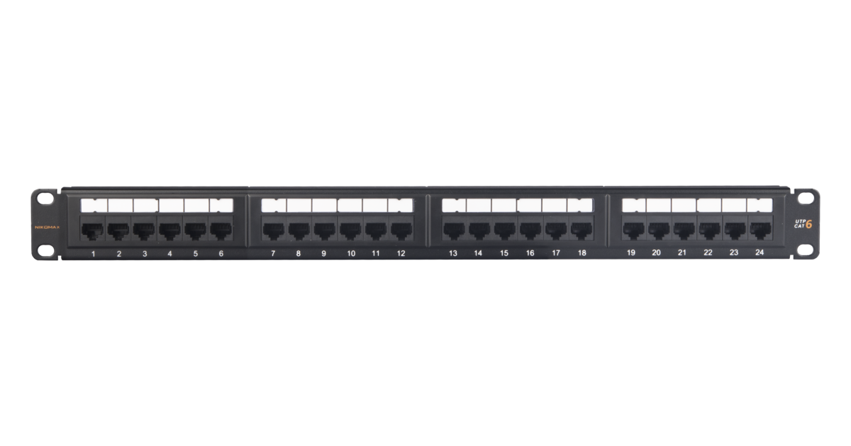 

Патч-панель в шкаф 19" 1U, порты: 24 x RJ-45 кат. 6, органайзер, NMC-RP24UE2-ES-1U-BK, NIKOMAX, NMC-RP24UE2-ES-1U-BK