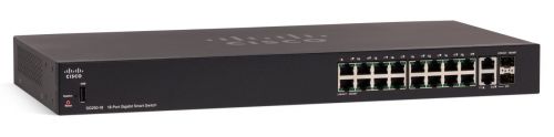 

Коммутатор Cisco SG250-18, управляемый, кол-во портов: 16x1 Гбит/с, кол-во SFP/uplink: combo RJ-45/SFP 2x1 Гбит/с, установка в стойку (SG250-18-K9-EU), SG250-18