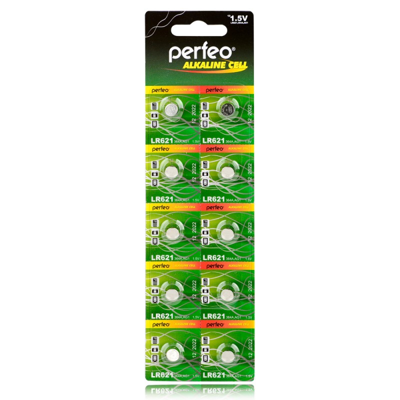 

Батарея Perfeo LR621/10BL, LR621 (AG1), 1.5V, 10шт. (PF LR621/10BL)