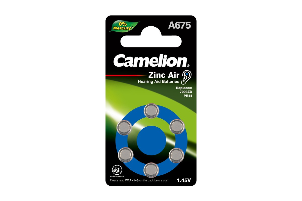 

Батарейка Camelion батарейки для слуховых аппаратов, А675, 1.4V, 6 шт. (12826)