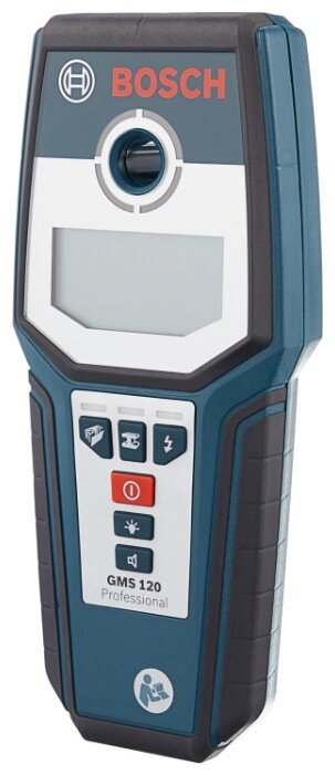 

Детектор Bosch Professional GMS120, обнаружение: электропроводки, черных/цветных металлов, деревянных конструкций (0601081000), GMS120