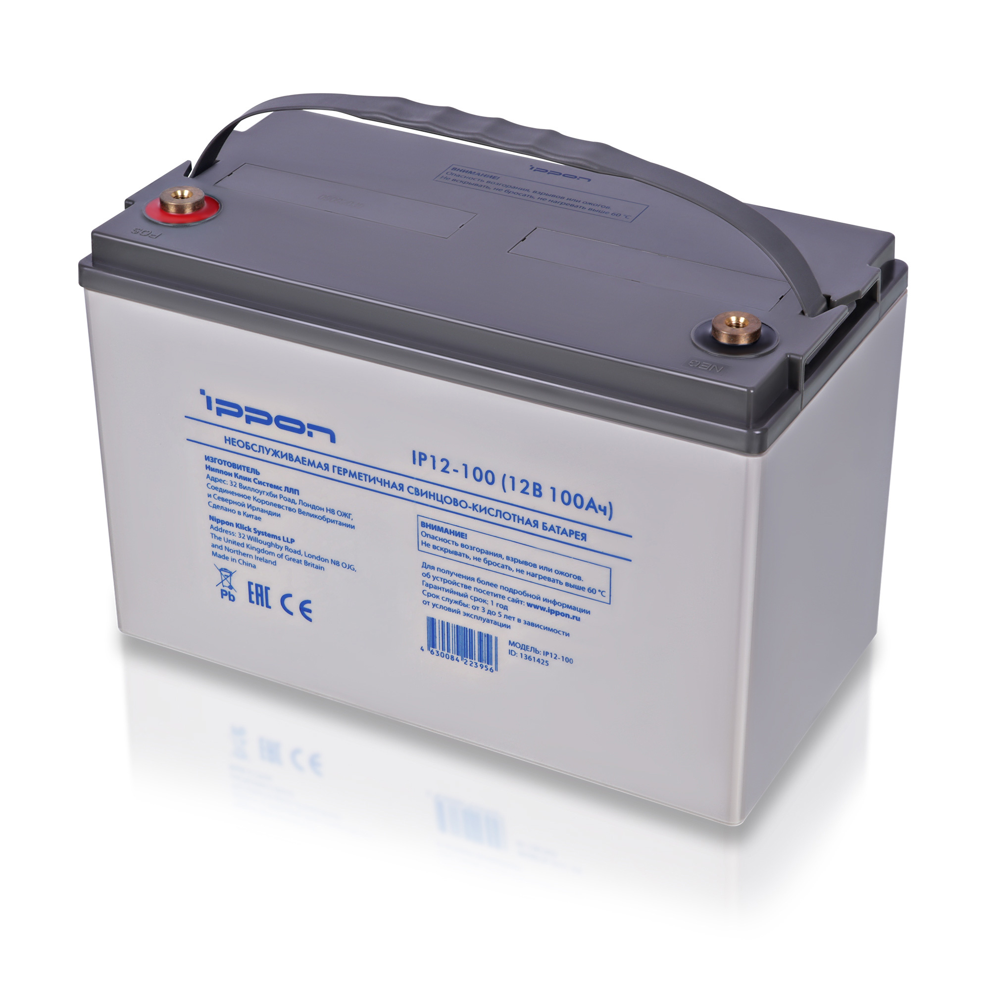 Аккумуляторная батарея для ИБП Ippon IP12-100, 12V, 100Ah
