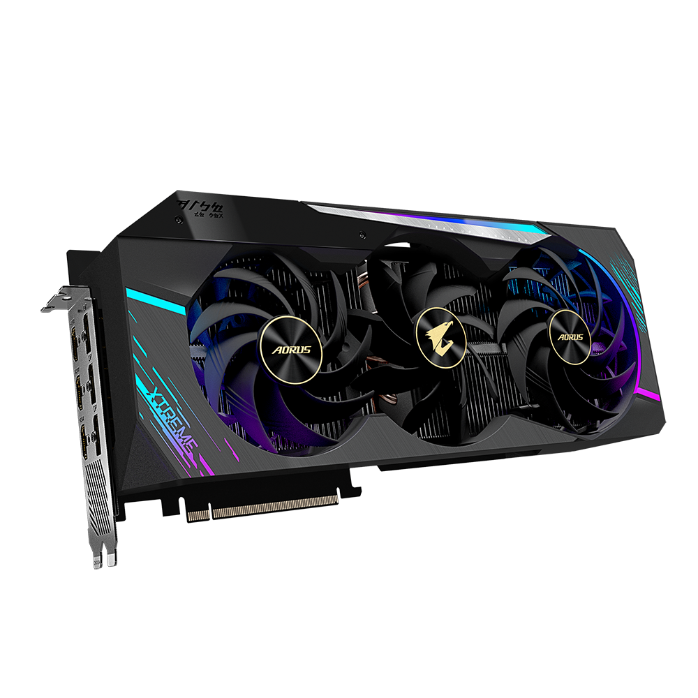 

Видеокарта GIGABYTE NVIDIA GeForce RTX 3080, 10Gb DDR6X, 320bit, PCI-E, 3HDMI, 3DP, Retail (GV-N3080AORUS X-10GD LHR)