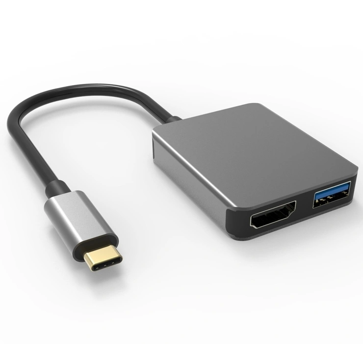 

Переходник (адаптер) USB 3.1 Type-C(m)-HDMI(Af), 15см, металлик VCOM CU454 (CU454), CU454