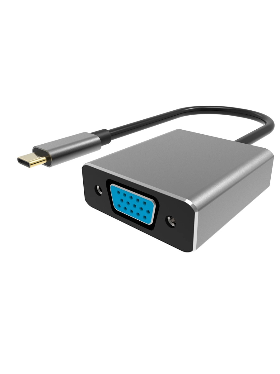 

Переходник (адаптер) USB 3.1 Type-C(m)-VGA(f), 15см, металлик VCOM CU421T (CU421T), CU421T