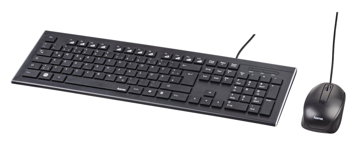 Клавиатура + мышь Hama Cortino, USB, черный (R1134958)