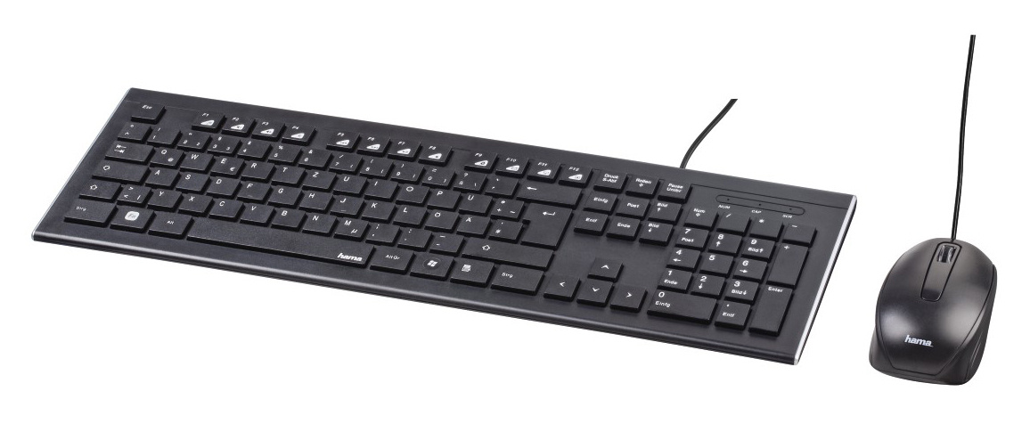 

Клавиатура + мышь Hama Cortino, USB, черный (R1134958), Cortino