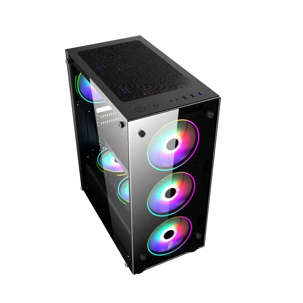 

Корпус 1STPLAYER V3-A, ATX, Midi-Tower, USB 3.0, черный, без БП (V3-A-4G6), V3-A