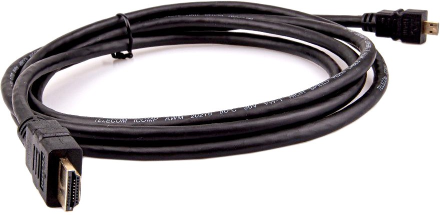 

Кабель HDMI(19M)-Micro HDMI(19M) v2.0, 2 м, черный Telecom HDMI (TCG206-2M), HDMI