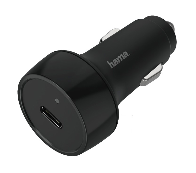 Автомобильное зарядное устройство Hama H-183285, USB, USB Type C, 3A, QC, PD, черный (00183285)