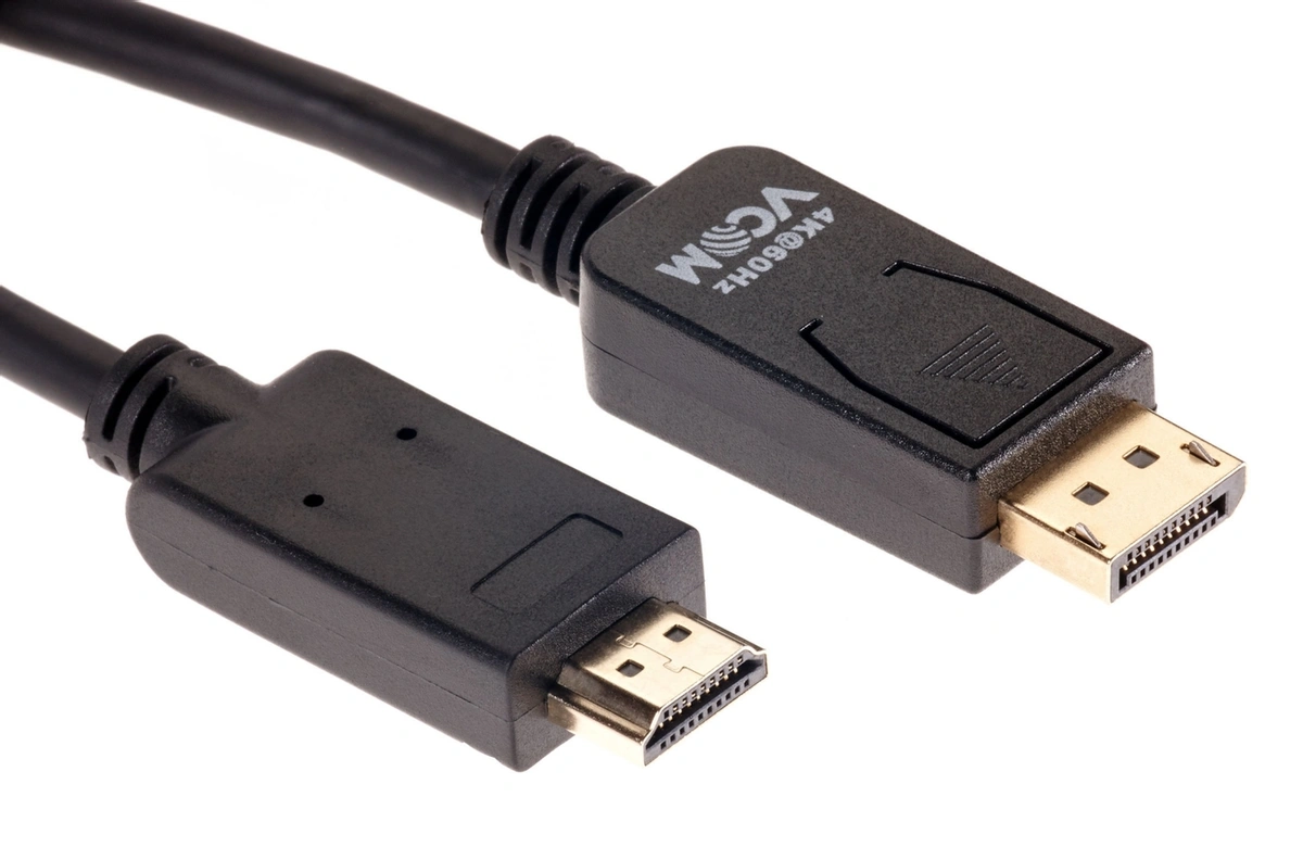 

Кабель DisplayPort(20M)-HDMI(19M) 4K, 1.8 м, черный VCOM (CG609-1.8M)