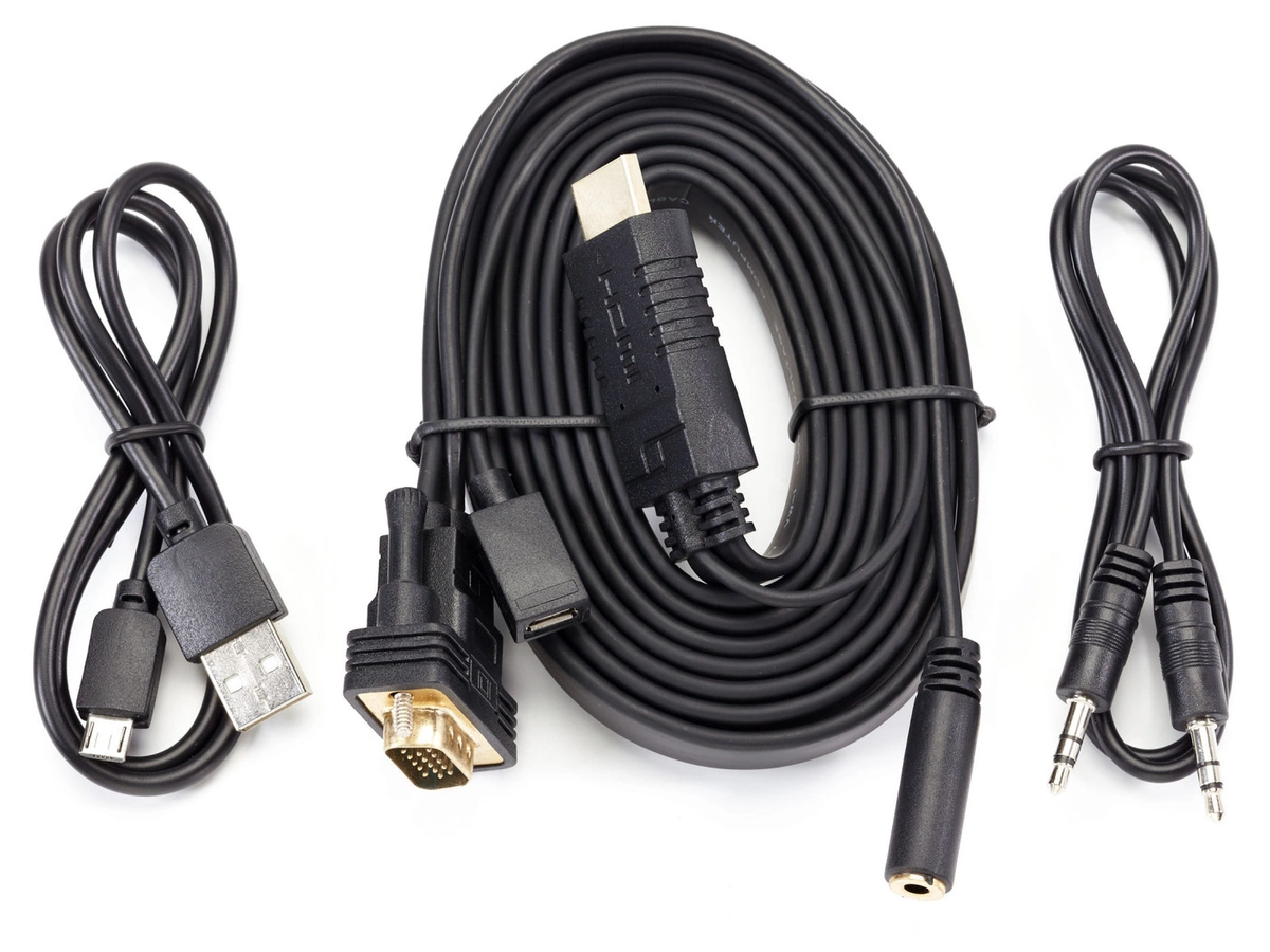 

Кабель-переходник (адаптер) HDMI(M)+microUSB-VGA(15M), 1.8 м, черный VCOM (CG598-1.8M)