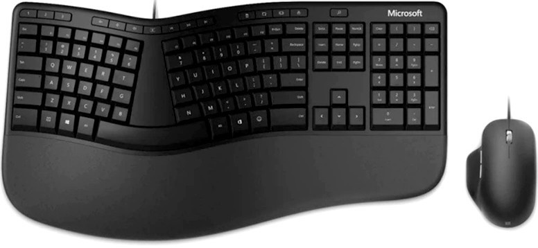 Клавиатура + мышь Microsoft Ergonomic Desktop, USB, черный (RJU-00011)