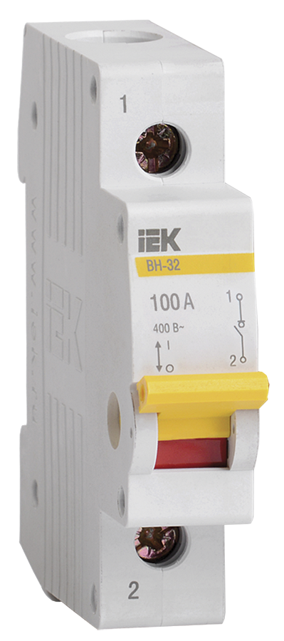Выключатель нагрузки 1P 100A, IEK ВН-32 (MNV10-1-100)