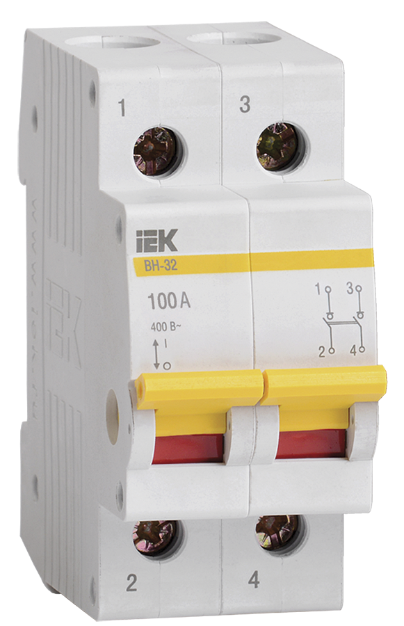 Выключатель нагрузки 2P 100А, IEK ВН-32 (MNV10-2-100)