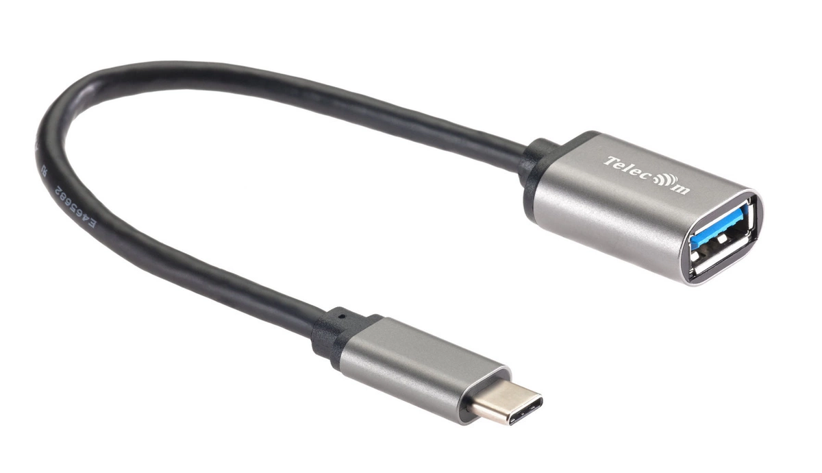 

Кабель USB Type-C(m)-USB(Af), 1.5А, 20 см, серый, Telecom (TC409M)