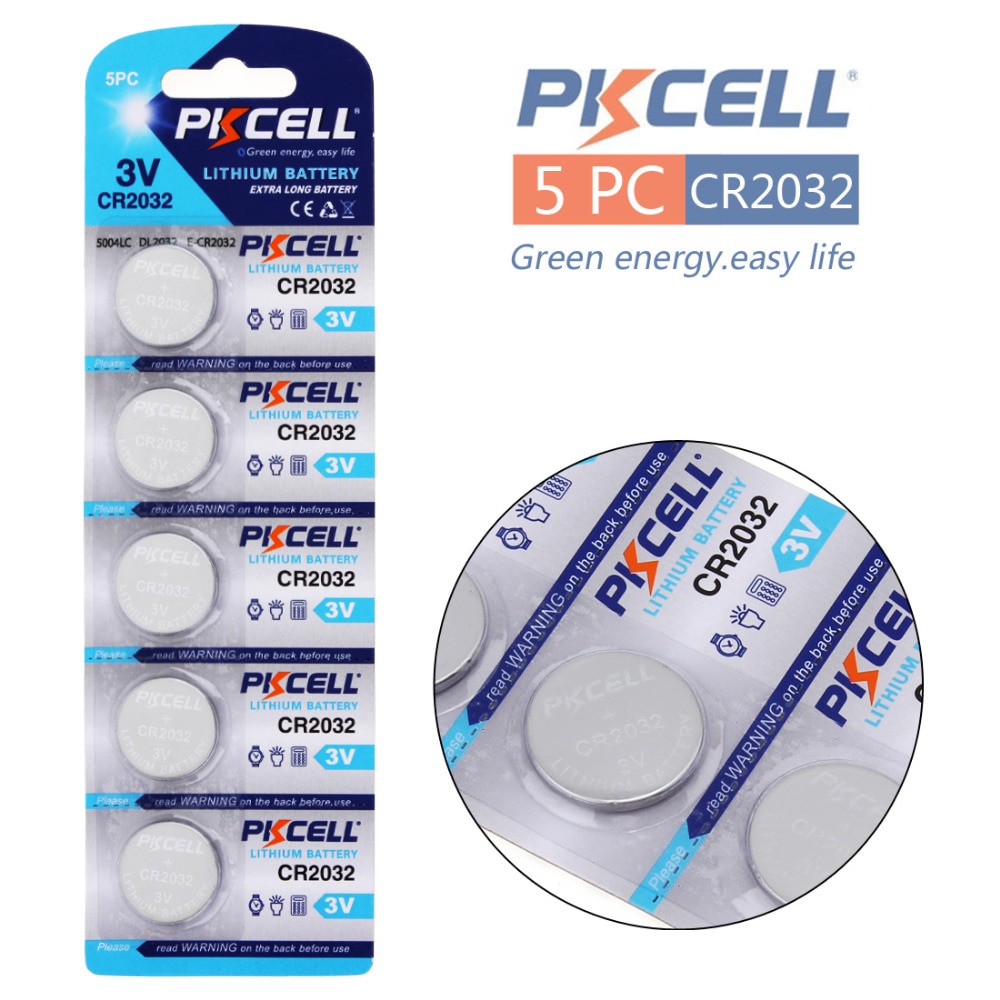

Батарея PKCELL CR2032, 3V, 5шт. (CR2032-5BL)