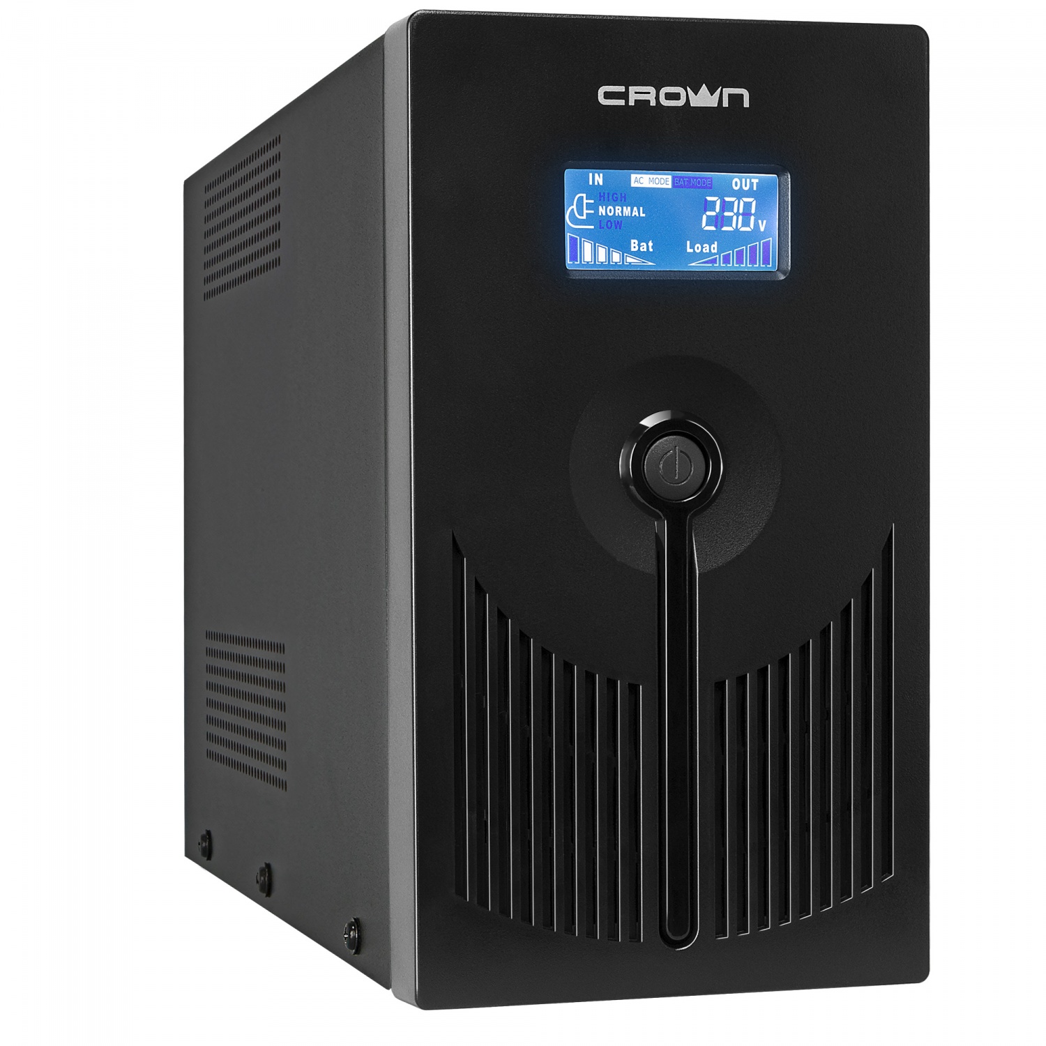 ИБП CROWN CMU-SP1200EURO LCD USB, 1200 В·А, 720 Вт, черный