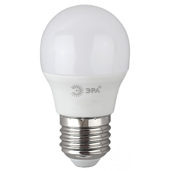 

Лампа светодиодная E27 шар/P45, 8Вт, 6500K / холодный свет, 640лм, ЭРА LED P45-8W-865-E27 R (Б0045359), LED P45-8W-865-E27 R