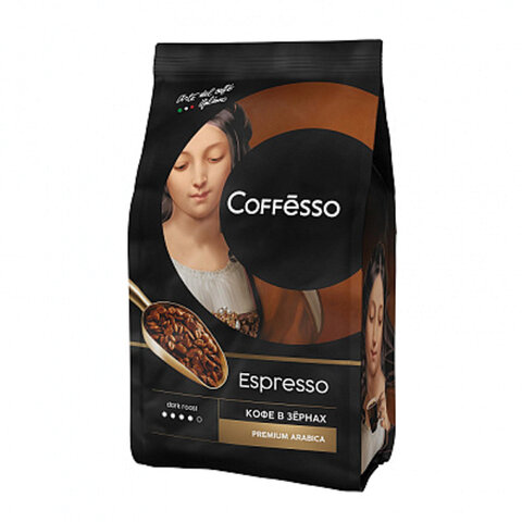 Кофе в зернах COFFESSO Espresso Superiore 1 кг, темная обжарка, смесь арабики и робусты (101215)