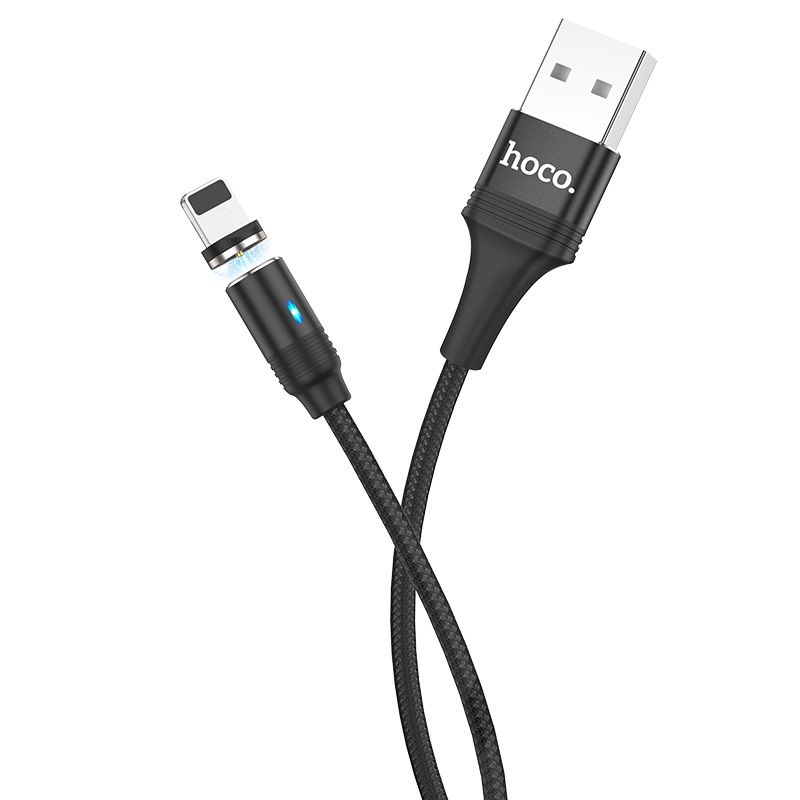 

Кабель USB-Lightning 8-pin, 2.4A, 1.2м, черный Hoco Fresh U76 (16705), U76