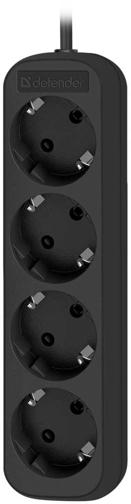 

Удлинитель Defender M418, 4-розетки, 1.8м, черный (99325), M418