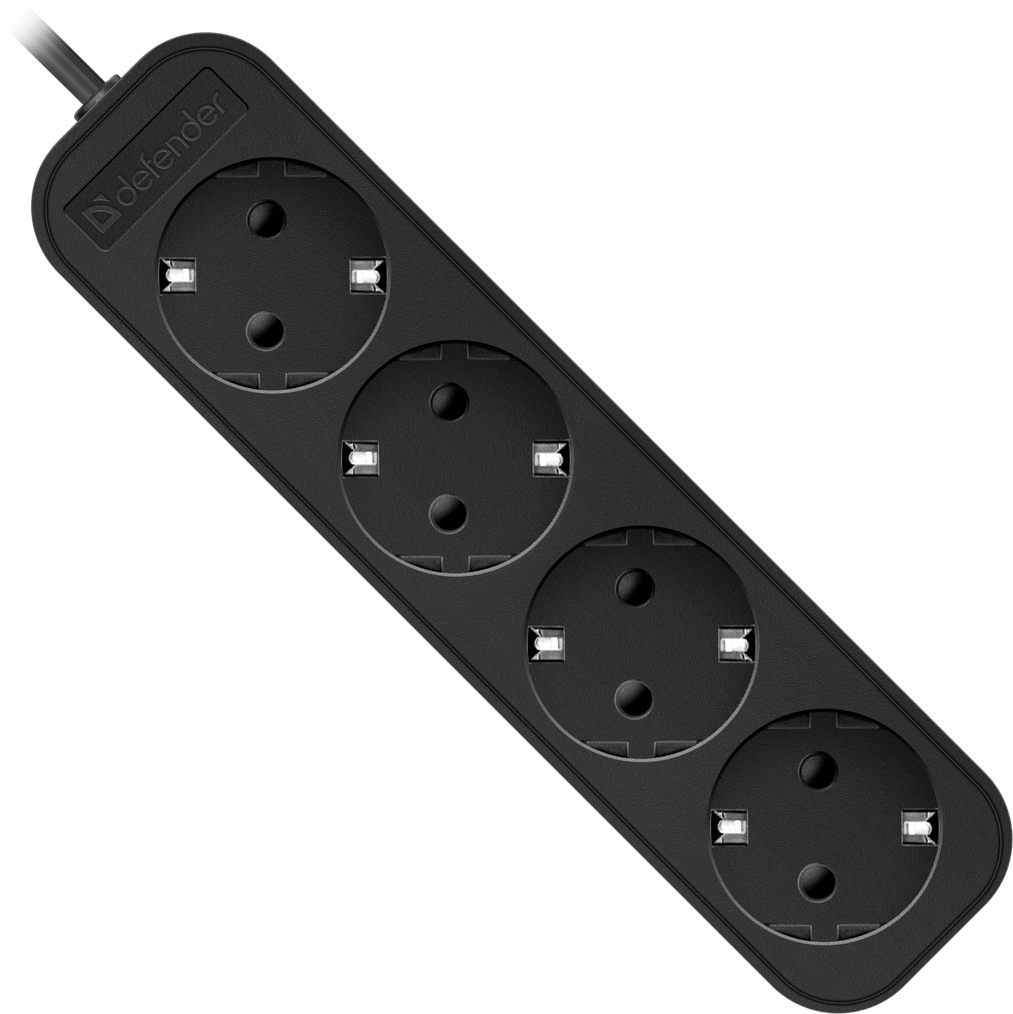 

Удлинитель Defender M430, 4-розетки, 3м, черный (99326), M430
