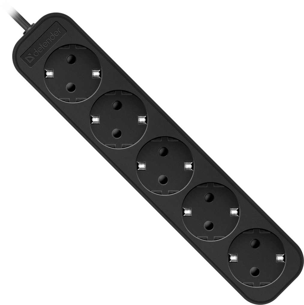 

Удлинитель Defender M550, 5-розеток, 5м, черный (99331), M550