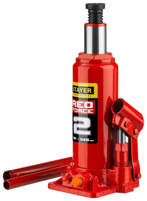 Домкрат STAYER Red Force, 2 т, 18.1 см-34.5 см