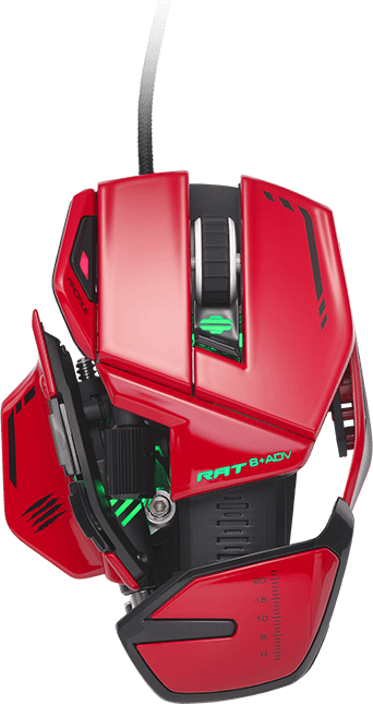 

Мышь проводная Mad Catz R.A.T. 8+ ADV, 20000dpi, оптическая светодиодная, USB, красный (MR06DCINRD000-0), R.A.T. 8+ ADV