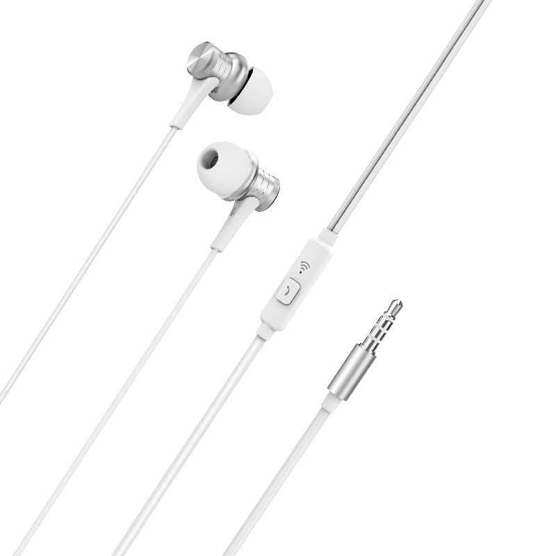 

Проводные наушники Borofone BM22 Boundless, jack 3.5 mm, белый/серебристый, BM22 Boundless