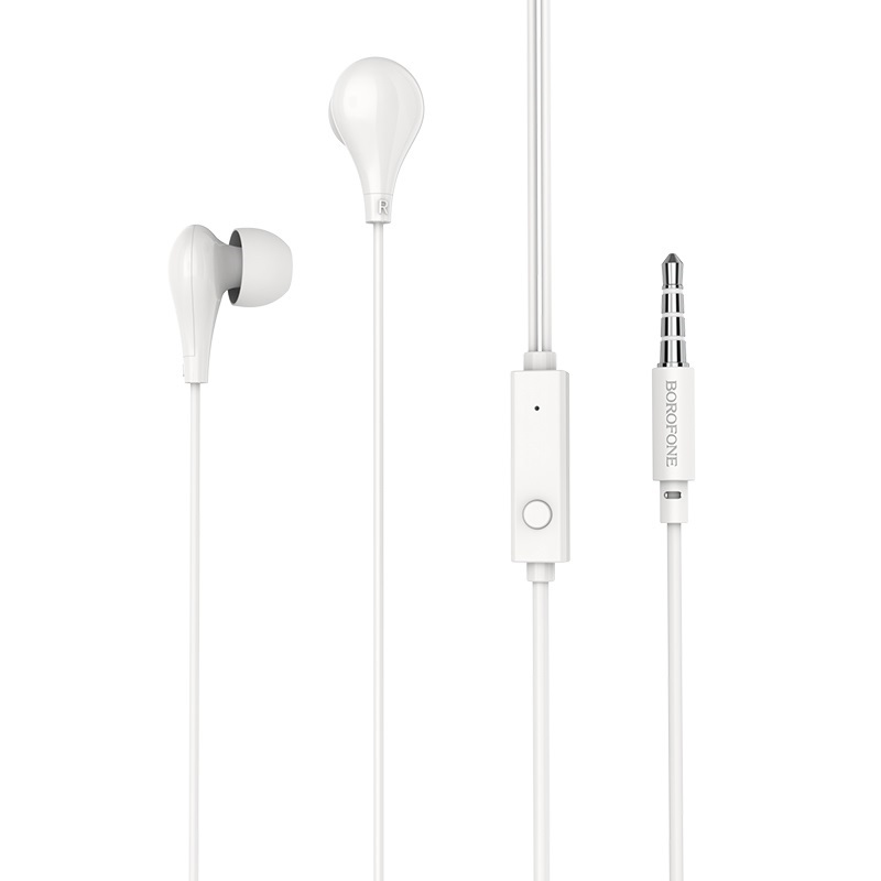

Проводные наушники Borofone BM24 Milo, jack 3.5 мм, белый, BM24 Milo