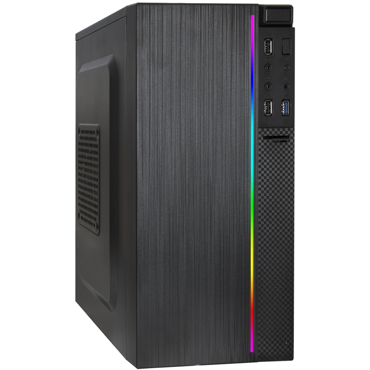 Корпус ExeGate mEVO-9302-RGB, mATX, Mini-Tower, USB 3.0, RGB подсветка, черный, 700 Вт (EX287886RUS)