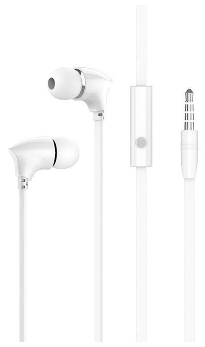 

Проводные наушники Borofone BM26 Rhythm, Jack 3.5mm, белый, BM26 Rhythm