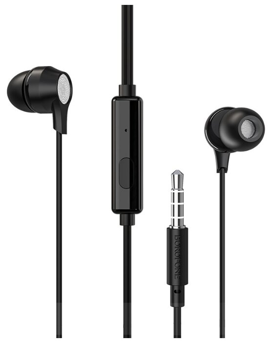 

Проводные наушники Borofone BM28 Tender sound, jack 3.5 мм, черный, BM28 Tender sound