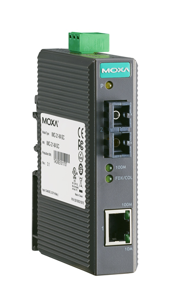 

Медиаконвертер MOXA IMC-21-M-SC, RJ-45x100 Мбит/с, SCx100 Мбит/с, Tx:1300, Rx:1300, 4км, IMC-21-M-SC