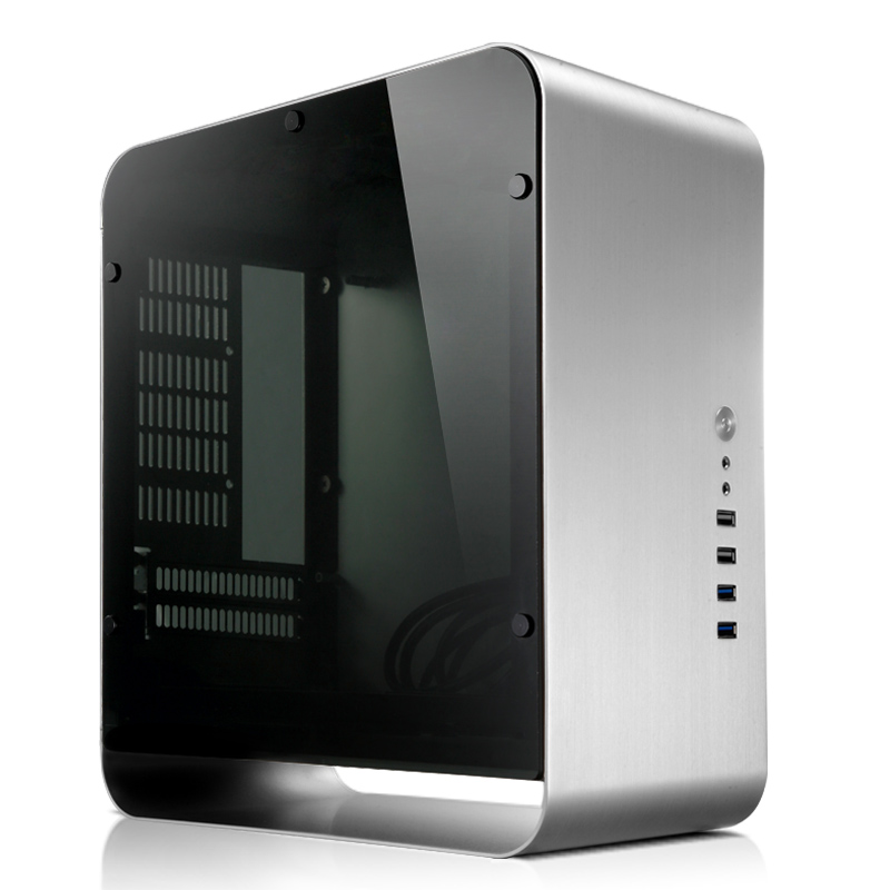 Корпус JONSBO UMX1W, mini-ITX, Micro-Tower, 2xUSB 3.0, серебристый, Без БП (PCC_JB_UMX1_WIN)