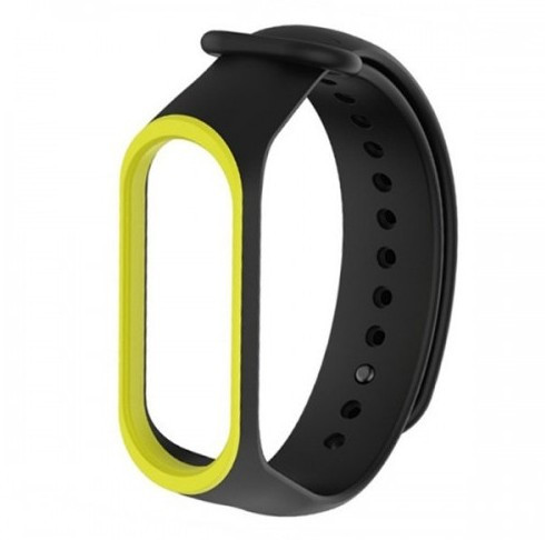 

Ремешок Xiaomi Mi Band 3/4/5, черный/жёлтый (УТ000023035)