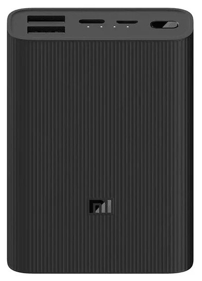 Портативный аккумулятор (Powerbank) Xiaomi Mi Power Bank 3 Ultra compact, 10 А·ч, черный