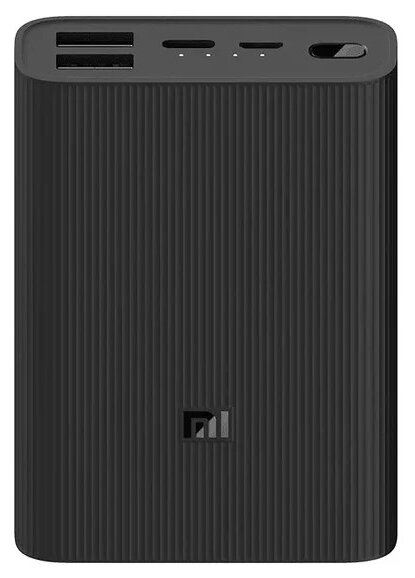 Портативный аккумулятор (Powerbank) Xiaomi Mi Power Bank 3 Ultra compact, 10000 мА·ч, черный