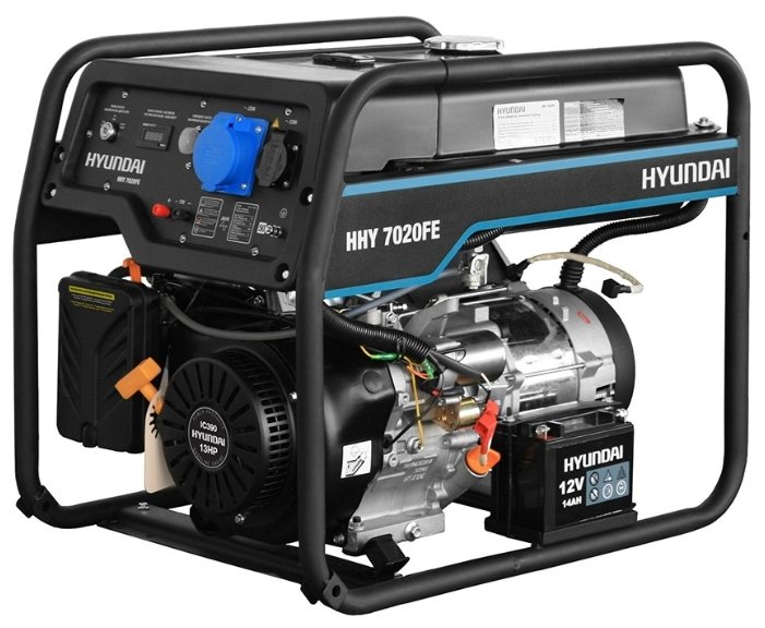 Электрогенератор Hyundai HHY 7020FE, 13 л.с., 5.5 кВт