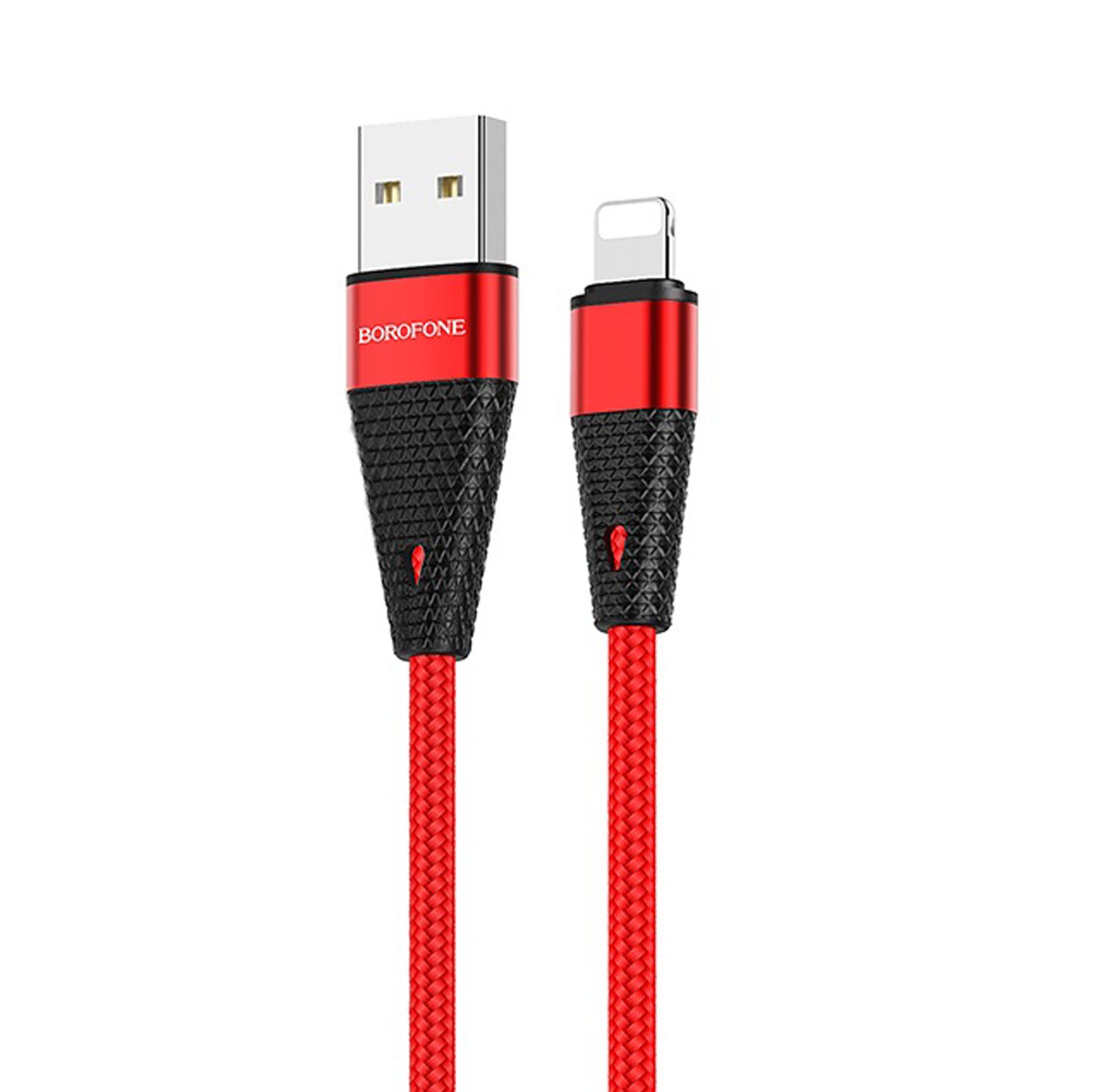 

Кабель USB-Lightning 8-pin, 2.4A, 1.2м, красный Borofone Pineapple BU10 (10963), BU10