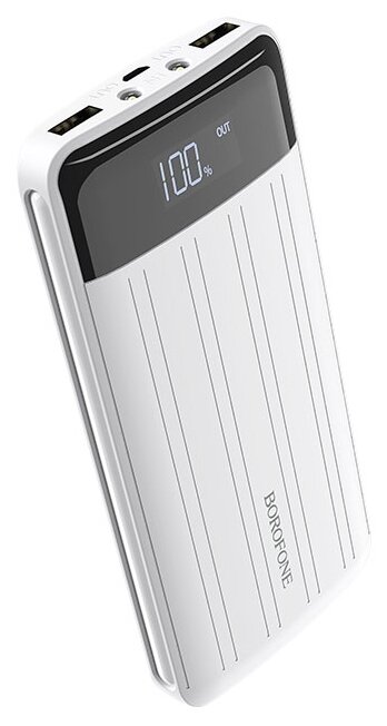 

Портативный аккумулятор (Powerbank) Borofone BT21A Universal Energy, 20000mAh, 2xUSB, 2A, белый, BT21A Universal Energy