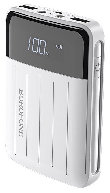 

Портативный аккумулятор (Powerbank) Borofone BT21 Universal Energy, 10000mAh, 2xUSB, 2A, белый, BT21 Universal Energy
