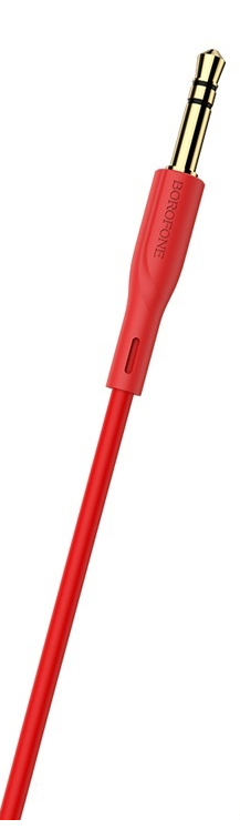 

Кабель Jack 3.5mm(M)-Jack 3.5mm(M), 1м, красный Borofone BL1 Audiolink, BL1 Audiolink