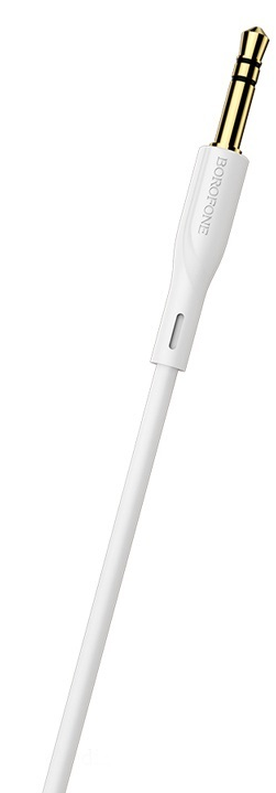 

Кабель Jack 3.5mm(M)-Jack 3.5mm(M), 1м, белый Borofone BL1 Audiolink, BL1 Audiolink