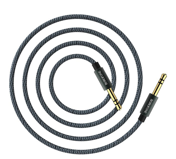 

Кабель Jack 3.5mm(M)-Jack 3.5mm(M), 1м, серый Borofone BL3 Audiolink, BL3 Audiolink