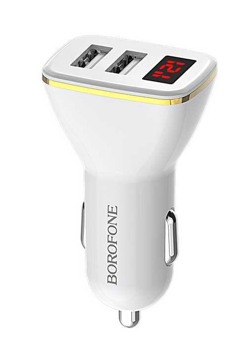 

Автомобильное зарядное устройство Borofone BZ11 Speed map, 2xUSB, 2.1А, белый, BZ11 Speed map